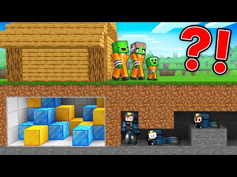 Mikey Family Criminal vs JJ Family FBI Survival Battle in Minecraft (Maizen)