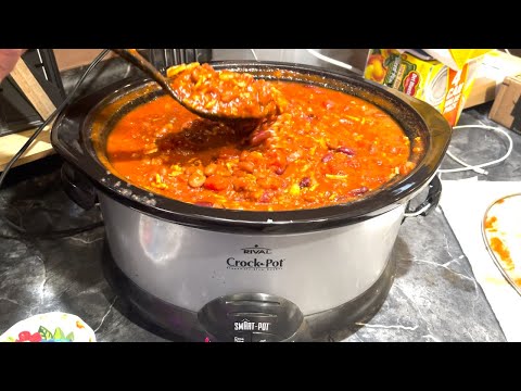 Chicken Chili From The Flat Top To The Crock Pot For This Cold Weather