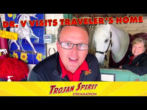 Dr. V Visits Traveler's Home for the Trojan Spirit Streamathon