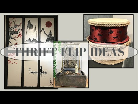 THRIFT FLIP IDEAS - HAT BOX MAKEOVER - TRADITIONAL JAPANESE PAINTING ON WINDOW - FLIP UPGRADE