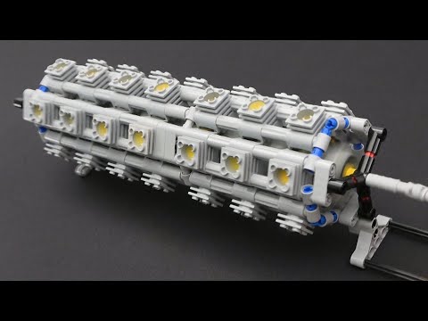 Build & Test Lego Engines: V8, U12, H16, X24, multirow-radial-42, S100