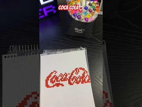 Coca cola pixel art🥤✨ #art #pixel #drawing #youtubeshorts #youtube #music #instagram #cocacola