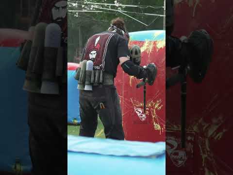 That bounce shot off the cake 😳🍰↩️🦵 | Paintball | Hormesis Elite Tour 1vs1 #shorts