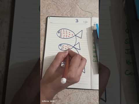 Draw Fishes With 3||Easy Drawing||#drawing #coloring #colour #drawingforkids #colouringfun