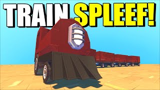 I Built a Spleef Map With Detachable Train Cars!