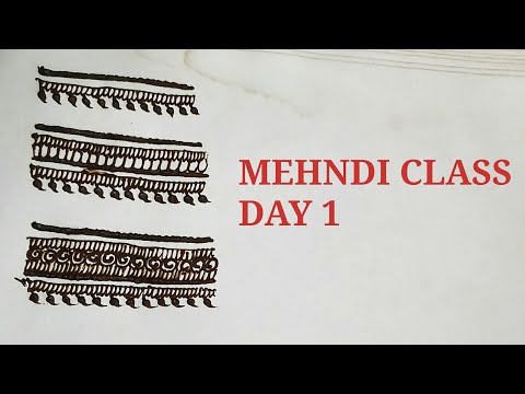 How to learn mehndi for beginners class 1