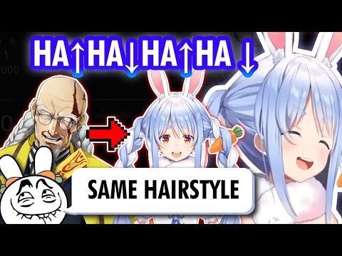 Pekora Dying From Laughter After Being Told she has Same Hairstyle as Zhang Jiao in FGO【Hololive】