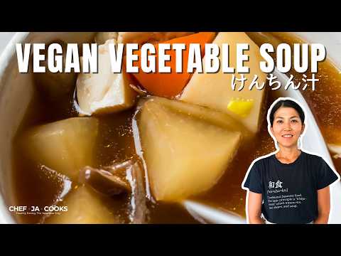 Traditional Japanese Vegan Vegetable Soup | Kenchin Jiru