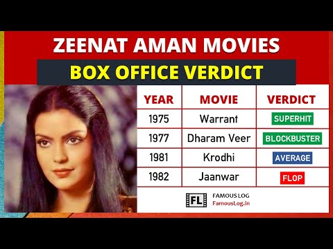 Zeenat Aman All Movie Box Office Verdict (1970 - 2022) | Zeenat Aman Movies List