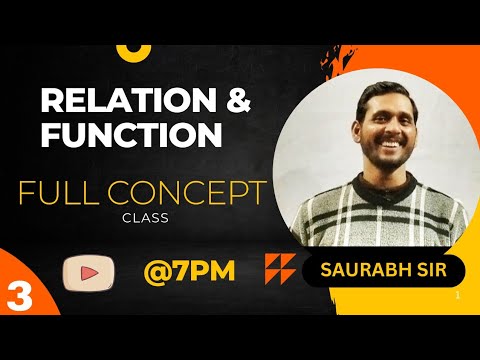 Relation & Function All basics and fundamental facts #class12 #class11 #saurabhsir #vtknowledgeworld