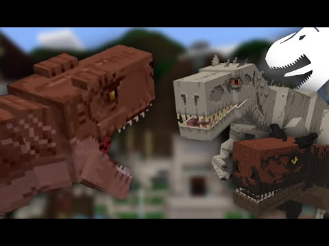 Rexy Vs. Indominus Rex!! - Jurassic World Minecraft DLC