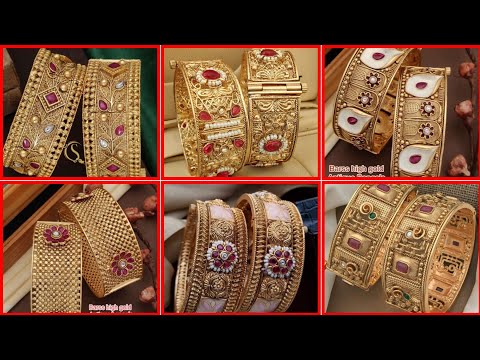 Exquisite Gold Bangle Designs | Bridal Jewelry | South Indian Style | Wedding Accessories(2024)