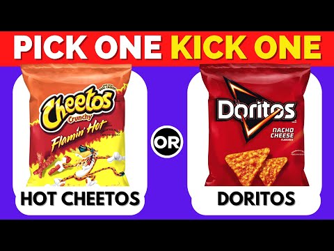 Pick One Kick One | Junk Food Edition 🍔🍟IMPOSSIBLE Not To Get Hungry! 🍕🍫