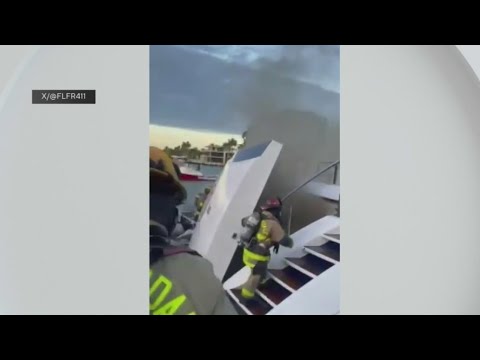 100-foot yacht catches fire in Fort Lauderdale