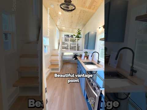 Would you live in this #tinyhouse w/ a reverse loft? 🏡 #housetour #ADU #hometour #tinyhome