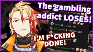 Axel's greedy GAMBLING ADDICTION made him lose and RAGE QUIT the game!【Holostars EN | Axel Syrios】