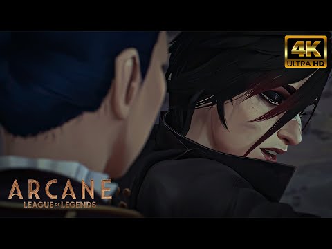 [4K AI] | Arcane Season 2 | Caitlyn & Vi Reunite Scene | UPSCALED