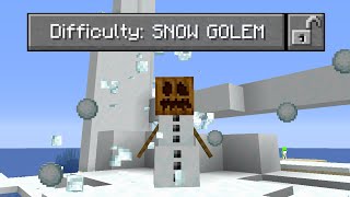 Beating Minecraft as a Snow Golem...