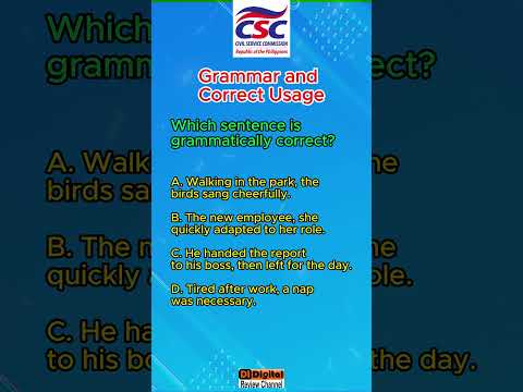 CSC Exam 2024 | Civil Service Exam Reviewer #csc2024 #csexam #grammar