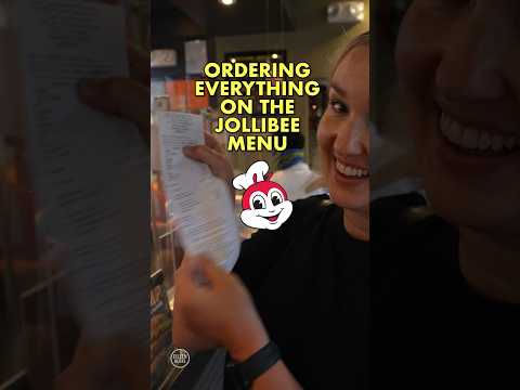 Ordering Everything on the Jollibee Menu 🍔 🍝 🥤