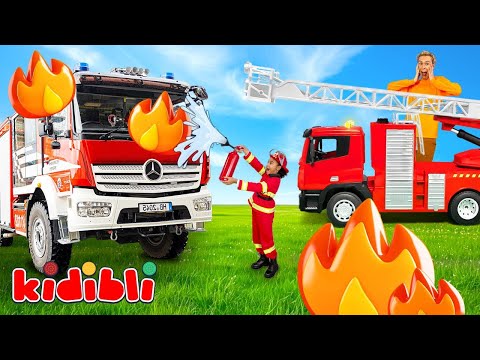 Amazing Fire Trucks in Action 🔥 Fun and Educational Firefighter Videos | Kidibli