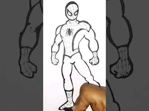 Spiderman Drawing||How to draw Spiderman easy step by step#spiderman#shorts #trending#youtubeshorts