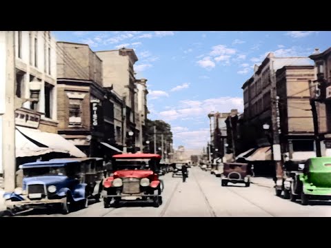 Halifax, Canada 1920s in color [60fps,Remastered] w/sound design added