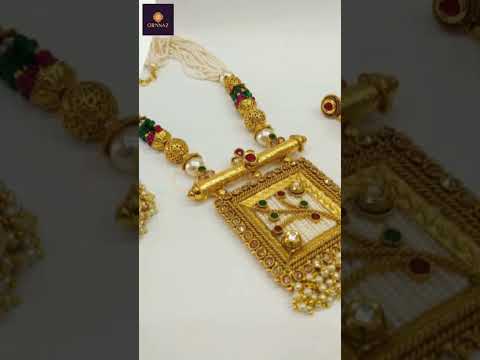 Latest Artificial Necklace Design - Gold Plated Antique Jewellery - New Model Necklace Collection