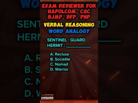 Verbal Reasoning | Vocabulary #napolcomreviewer #wordanalogy #verbalreasoning