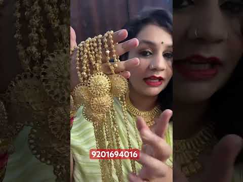 Gold beaded chain design with pendant new collection 1gm gold jewellery #follower #gold #viralvideo