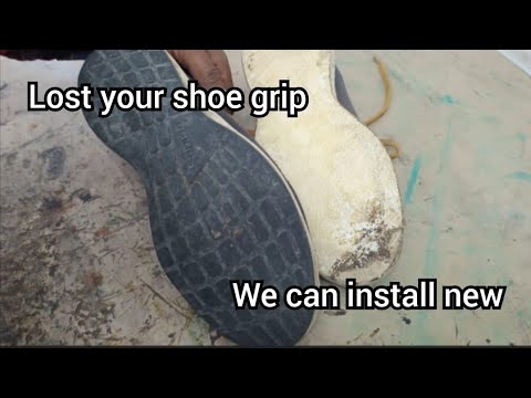 Adidas shoe grip installation.  lost shoe grip/outer sole .