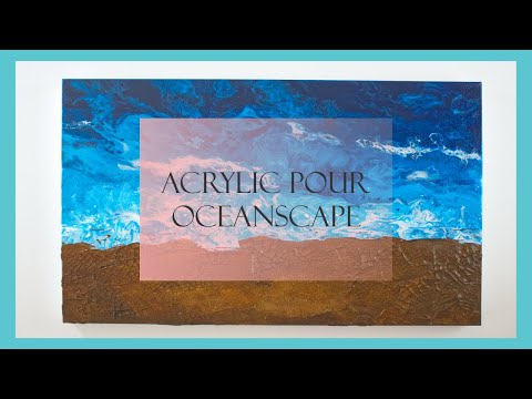 Episode 6 - Acrylic Pour Painting Tutorial | Amazing Ocean Landscape