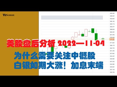 2022-11-04 美股盘后分析 为什么需要关注中概？白银如期上涨！加息末端周期需要囤积股票