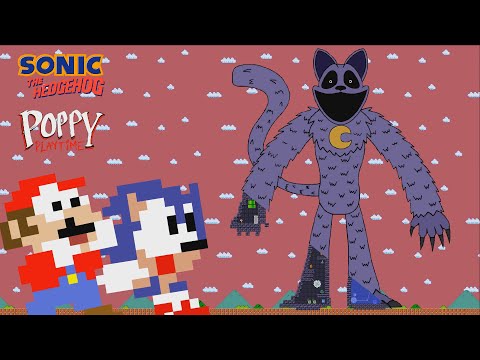 😱Mario and Sonic vs GIANT Catnap Maze (Poppy Playtime Chapter 3)