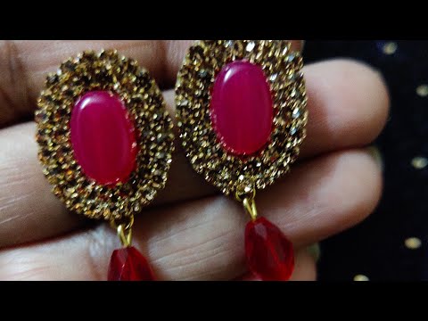 handmade earrings #beautiful #party wear#making #diy