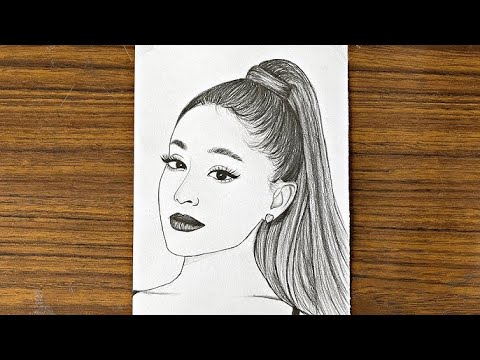 How to draw Ariana Grande step by step || Easy drawing for girls || Ariana grande drawing