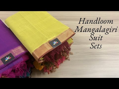 Handloom Mangalagiri Suit Sets | Shop on www.fabk.in #salwarsuit