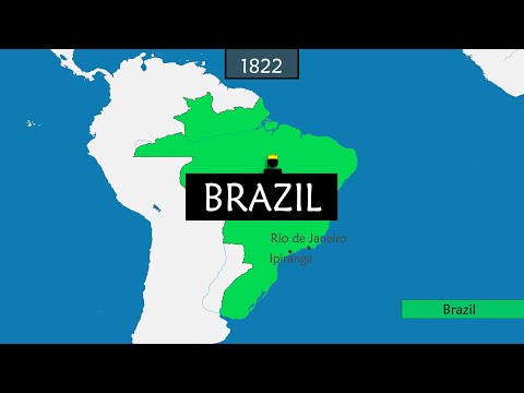 The history of Brazil - Summary on a Map