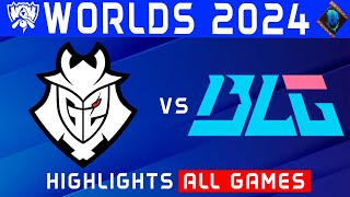 G2 vs BLG Highlights ALL GAMES | Worlds Swiss Stage 2024 | G2 Esports vs Bilibili Gaming by Onivia