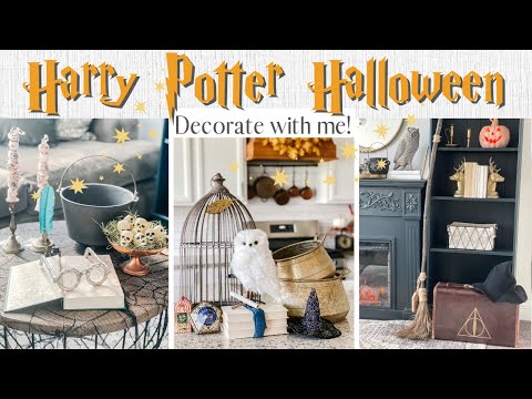 HALLOWEEN 2022 DECORATE WITH ME | HARRY POTTER INSPIRED DECOR | DIY HARRY POTTER DECOR