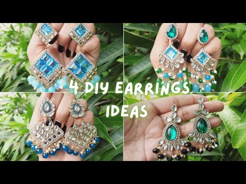 4 Diy Earrings Ideas | Handmade Jewellery | Diy Earrings | Diy Crafts With Minnie