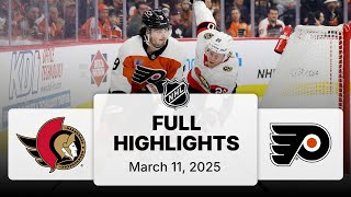 NHL Highlights | Senators vs. Flyers | March 11, 2025