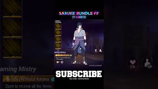 SASUKE BUNDLE FF 🥷🏻 #shorts #freefire