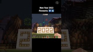 HAPPY NEW YEAR 2022 | Fireworks Decorations For New Year | MCPE | #shorts #minecraft #newyear2022