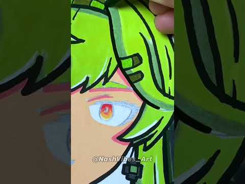 Drawing a New Character with Posca Markers! Honkai Impact 3rd! (#shorts)