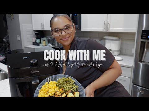 COOK WITH ME: A Quick Meal Using My Brand New Midea Dual Air Fryer