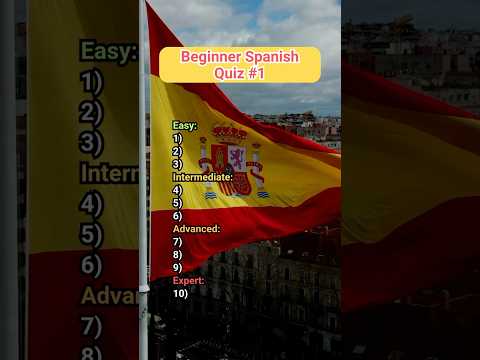 Do You Know All 10 Spanish Words? Beginner Spanish Quiz #1