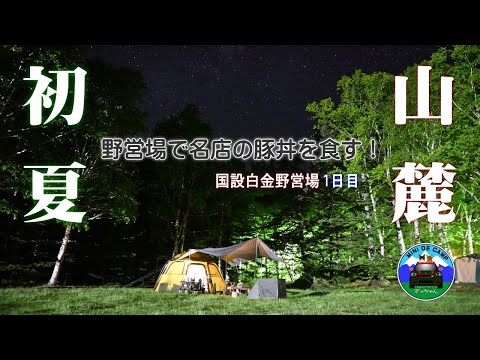 北海道キャンプ！初夏キャンプは美瑛富士山麓の国設白金野営場でTOMOUNTドームテント設営して猫と連泊キャンプ① キャンプ飯は帯広の元祖豚丼！