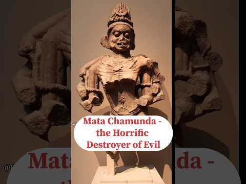 Marvellous Sculpture Showing Goddess Chamunda Bhairavi | #chamunda #hindudeity #ancient #shorts #yt