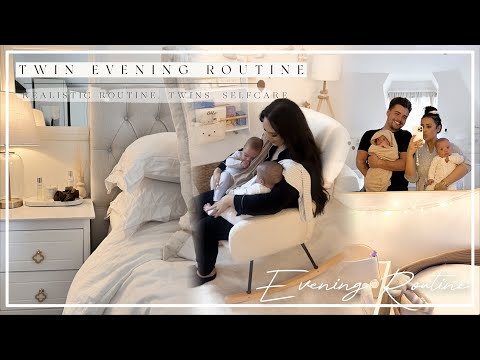 TWIN EVENING ROUTINE | REALISTIC, 5 MONTH OLD TWINS & SELFCARE!